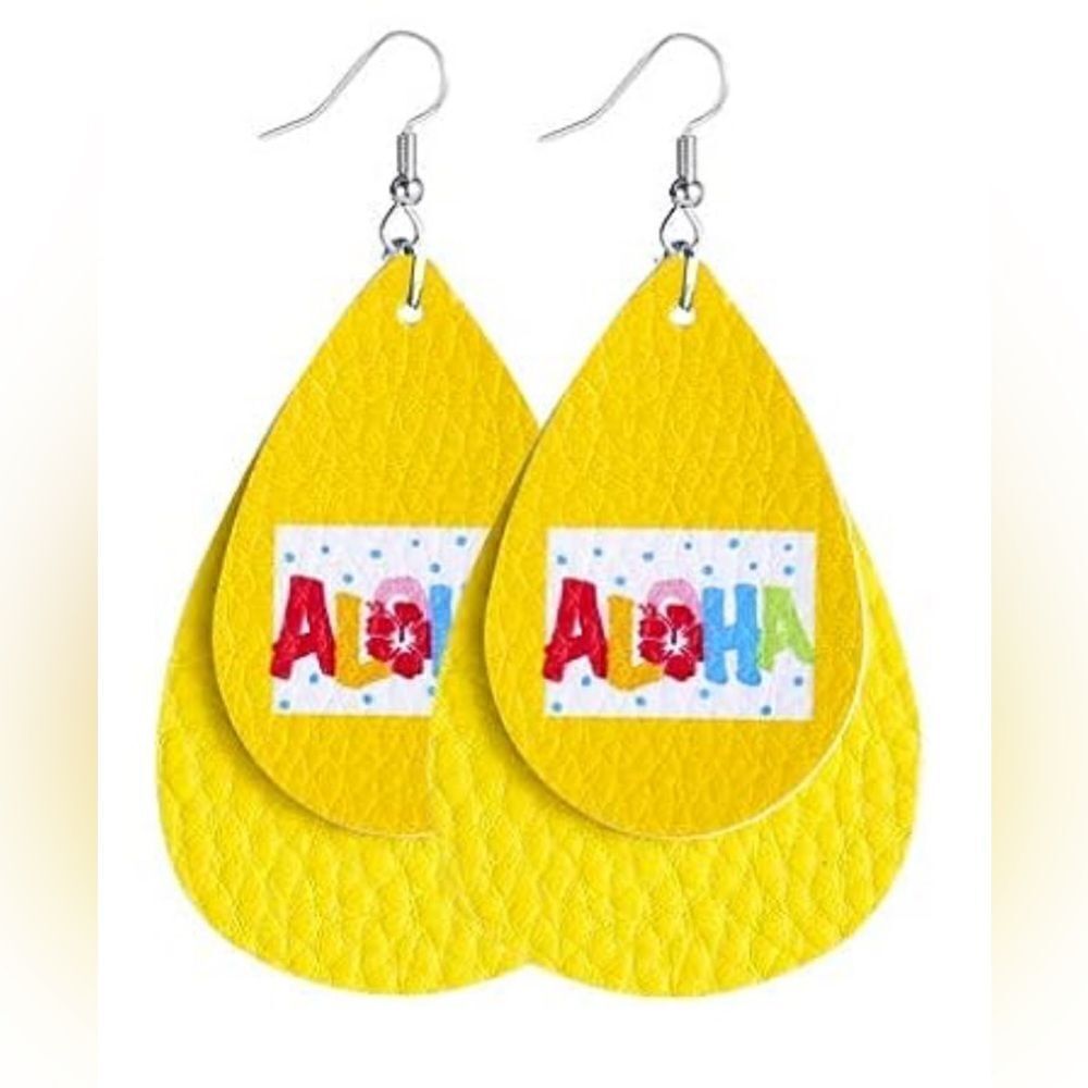 3/ $10 Brand New Faux Leather Earrings